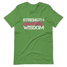 Load image into Gallery viewer, Strength Courage Wisdom (Pink) White T-Shirt