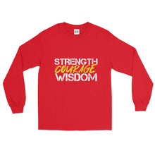 Load image into Gallery viewer, Long Sleeve Shirt-Strength Courage Wisdom