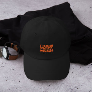 Strength-Courage-Wisdom Hat (Black or Camo)