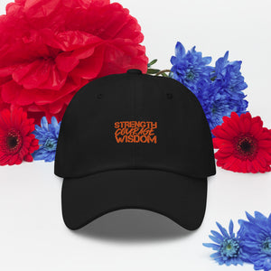 Strength-Courage-Wisdom Hat (Black or Camo)