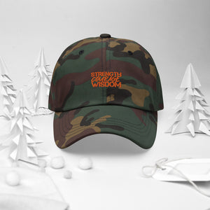 Strength-Courage-Wisdom Hat (Black or Camo)