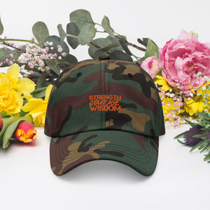 Strength-Courage-Wisdom Hat (Black or Camo)