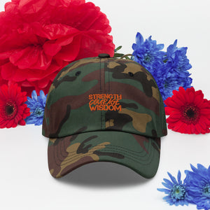 Strength-Courage-Wisdom Hat (Black or Camo)