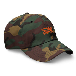 Strength-Courage-Wisdom Hat (Black or Camo)