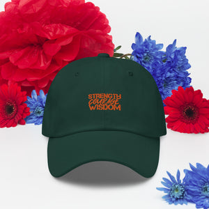 Strength-Courage-Wisdom Hat (Black or Camo)