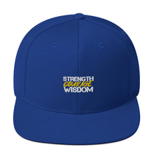 Load image into Gallery viewer, Strength-Courage-Wisdom Royal Blue Snapback Hat
