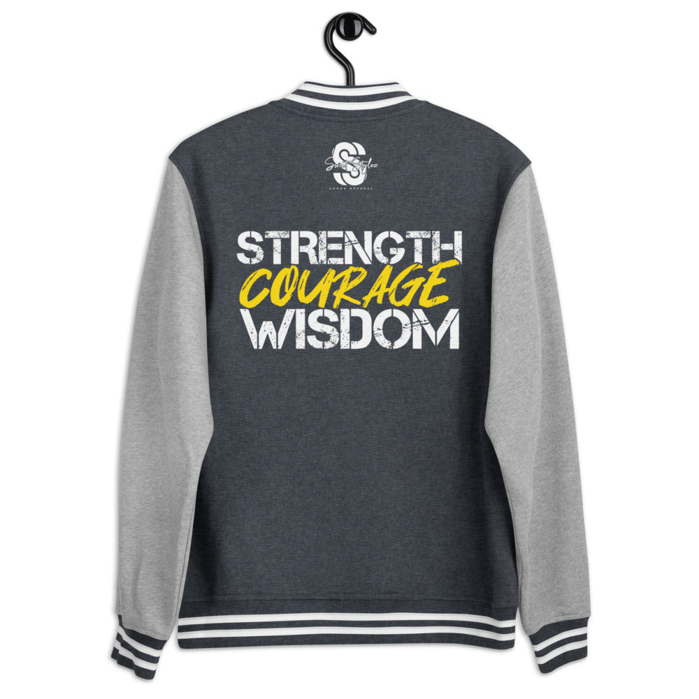 Men's Strength Courage Wisdom Jacket (Yellow print)