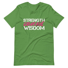 Load image into Gallery viewer, Strength Courage Wisdom (Pink) White T-Shirt
