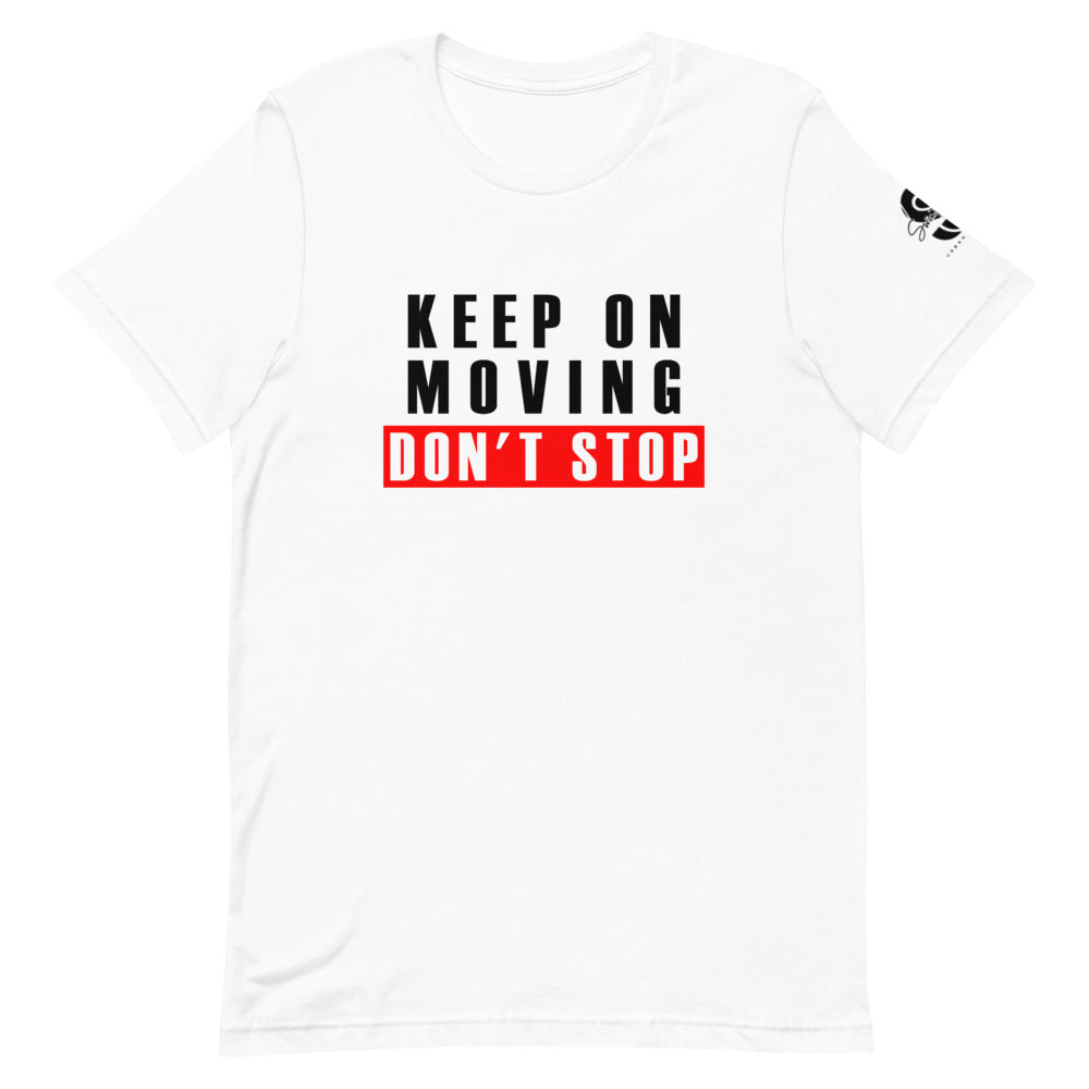 KeepOnMoving-White Short-Sleeve Unisex T-Shirt